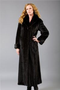 Classic black mink coat